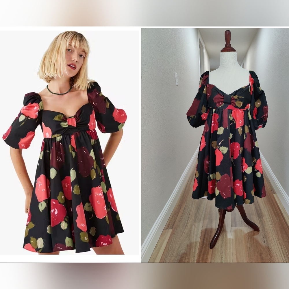 Kate Spade Just Rosy Print Dress. Size 4.